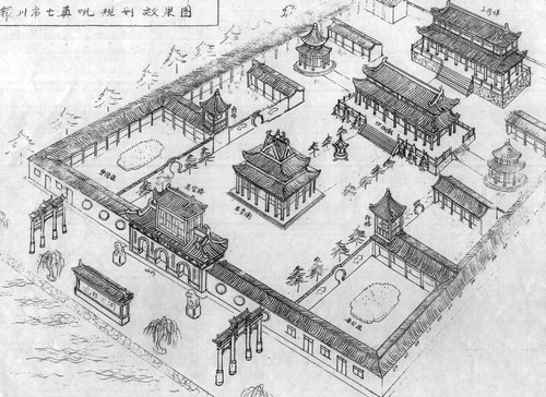 傳統寺廟規劃設計及寺院圖紙分析